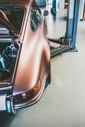 Oil change in progress